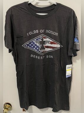Flag &Anthem Desert Son Men Charcoal Heather Graphic T-Shirt Short Sleeve Medium